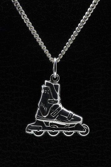 Zilveren Skeeler ketting hanger - groot, Sieraden, Tassen en Uiterlijk, Kettinghangers, Verzenden