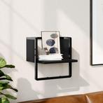 vidaXL Wandschap met stang 30x25x30 cm zwart, Huis en Inrichting, Woonaccessoires | Wandplanken en Boekenplanken, Verzenden, Nieuw