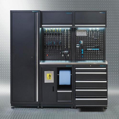 Datona Werkplaatsinrichting PREMIUM met RVS werkblad 200 cm, Doe-het-zelf en Verbouw, Werkbanken, Nieuw, Ophalen of Verzenden