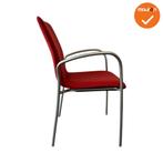 Kusch & Co Ona Plaza - Vergaderstoel Rood Gestoffeerd - V..., Vergader- of Presentatieruimte, Ophalen of Verzenden, Gebruikt, Stoel