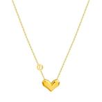 18K gold plated Stainless steel Heart necklace, Intensity, Verzenden