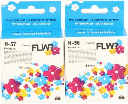 FLWR HP 56 en 57 Multipack zwart en kleur, Computers en Software, Printerbenodigdheden, Cartridge, Nieuw, Verzenden