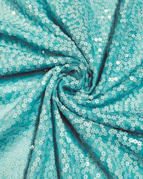 Tule Mesh Bloem Pailletten Turquoise, Hobby en Vrije tijd, Stoffen en Lappen, Blauw, Nieuw