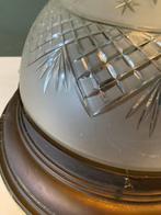 Plafondlamp - Glas, Messing, Antiek en Kunst, Curiosa en Brocante