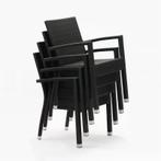 Bolero polyrotan stoelen met armleuning antraciet (4 stuks), Zakelijke goederen, Horeca | Meubilair en Inrichting, Verzenden, Nieuw in verpakking