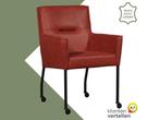 Leren eetkamerstoel Lucky - Vintage Burgundy (rood), Bohemian, Industrieel, Modern, Scandinavisch, Nieuw, Leer, Ophalen of Verzenden