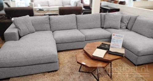 U-Bankstel Sloterdijk - loungebanken - Zilver, Huis en Inrichting, Banken | Sofa's en Chaises Longues, Nieuw, Stof