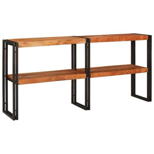 vidaXL Console Tafel 160x33x75 cm Massief Ruw Acaciahout, Huis en Inrichting, Tafels | Salontafels, Rechthoekig, Nieuw, Overige houtsoorten
