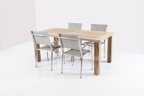 4 Seasons Outdoor Plaza tuinset ash grey met Louvre, Tuin en Terras, Tuinsets en Loungesets, Ophalen of Verzenden