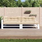 vidaXL Palletkussens 5 st stof beige, Huis en Inrichting, Woonaccessoires | Kussens, Verzenden, Nieuw, Beige