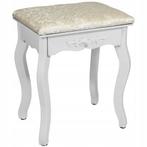 Stijlvolle kaptafel met LED-verlichte spiegel - Wit - 75x..., Huis en Inrichting, 100 tot 150 cm, Nieuw, Modern, Hout