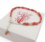 Koraal - Zilver - Armband - ambachtelijke bewerking, Verzamelen, Mineralen en Fossielen