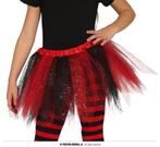 Tutu Rood/Zwart Glitter Kind, Kleding | Dames, Carnavalskleding en Feestkleding, Ophalen of Verzenden, Nieuw