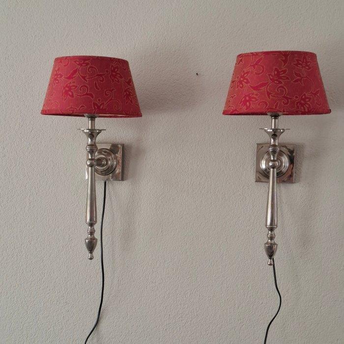 COLMORE - Wandlamp (2) - verchroomd metaal - Inclusief rode, Antiek en Kunst, Curiosa en Brocante