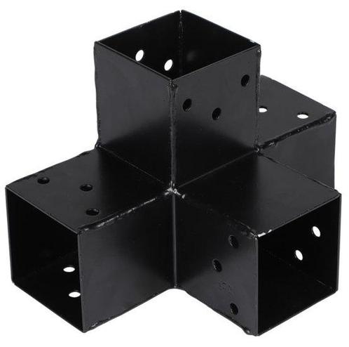 Starx paalverbinder 4-weg  70x70 mm zwart, Doe-het-zelf en Verbouw, Hang- en Sluitwerk, Nieuw, Ophalen of Verzenden