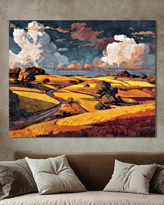 Chrystian Milanowski - The Fields - XL, Antiek en Kunst, Kunst | Designobjecten