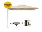 Challenger T2 premium parasol 300x300 cm sandstone, Tuin en Terras, Parasols, Ophalen of Verzenden, Nieuw