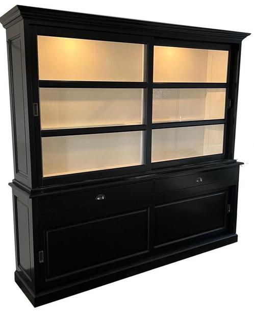 Buffetkast zwart Ermelo 240cm led verlichting spots, Huis en Inrichting, Kasten | Buffetkasten, Ophalen of Verzenden
