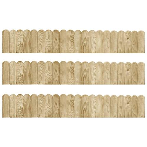 vidaXL Gazonranden 3 st 120 cm geïmpregneerd grenenhout, Tuin en Terras, Overige Tuin en Terras, Nieuw, Verzenden