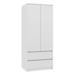 Kledingkast wit 90 cm met legplanken en roedestang Wit, Huis en Inrichting, Kasten | Kledingkasten, Verzenden, Nieuw, 50 tot 100 cm