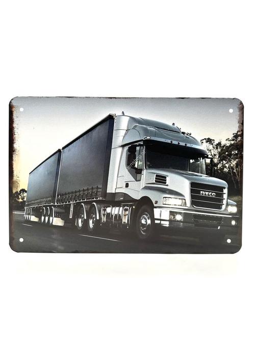 Metalen Wandbord - IVECO - Vrachtwagen - Lange neus, Huis en Inrichting, Woonaccessoires | Wanddecoraties, Ophalen of Verzenden