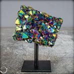 Zeer zeldzame regenboogaura-amethist - kwarts op stand-