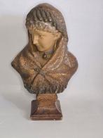 Buste, Dame - 48 cm - Gips, Antiek en Kunst