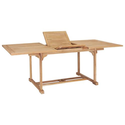 vidaXL Tuintafel verlengbaar 150-200x100x75 cm massief, Tuin en Terras, Tuintafels, Nieuw, Teakhout, Verzenden