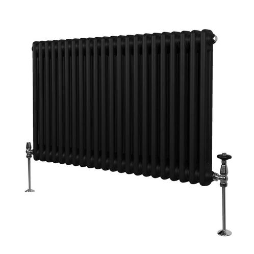 Traditionele 2 Kolom Radiator - 600 x 1012mm - Zwart, Doe-het-zelf en Verbouw, Verwarming en Radiatoren, Verzenden