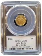 Gouden American Eagle 1/10 oz 2022 Type 2 PCGS MS70 First, Postzegels en Munten, Munten | Amerika, Goud, Losse munt, Verzenden