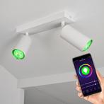 Smart-Tuya Opbouw plafond spot Dubbel Wit Incl. Wi-Fi spots, Huis en Inrichting, Lampen | Spots, Ophalen of Verzenden, Nieuw, Metaal of Aluminium
