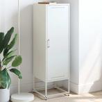 vidaXL buffetkast 36x39x123 cm staal wit, Huis en Inrichting, Kasten | Buffetkasten, Minder dan 50 cm, Verzenden, 100 tot 150 cm