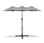 MaxxGarden Parasol - XL - 300 x 150cm Antraciet (Parasols), Verzenden, Nieuw