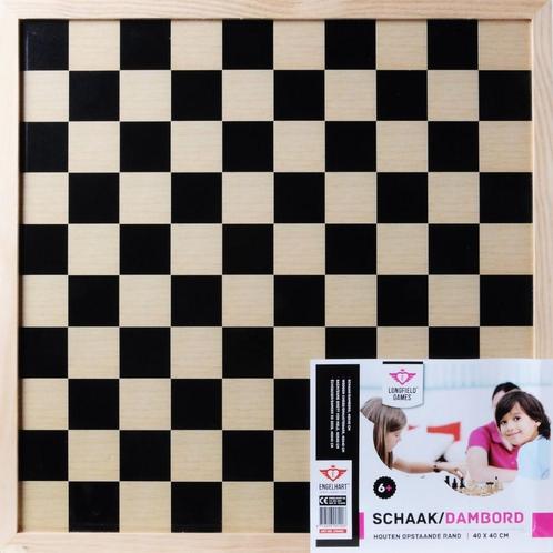 Dam & Schaakbord (40 cm) | Engelhart - Gezelschapsspellen, Hobby en Vrije tijd, Gezelschapsspellen | Bordspellen, Nieuw, Verzenden