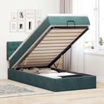 vidaXL Bed poef met matras en LEDs 90x200 cm fluweel, 90 cm, Eenpersoons, Verzenden, Nieuw