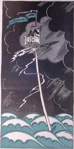 De basis van de Nederlandse Regering op spotprent (Lithos), Verzenden