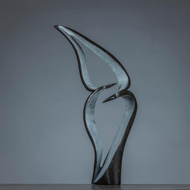 Two flying birds, Antiek en Kunst, Kunst | Beelden en Houtsnijwerken, Ophalen of Verzenden