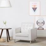 Fauteuil Wit Kunstleer | Retourdeal | 59% Korting, Huis en Inrichting, Fauteuils, Minder dan 75 cm, Nieuw, Ophalen of Verzenden