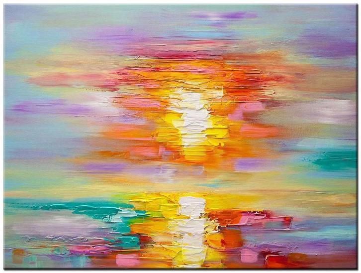 Modern Olieverf Schilderij 120x90cm, Antiek en Kunst, Kunst | Schilderijen | Modern, Ophalen of Verzenden
