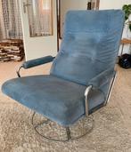 Swivel lounge stoel - Jan Des Bouvrie, Ophalen, Gebruikt, Blauw, Stof