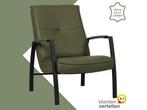 Leren fauteuil Level - Toledo Olive (olijf/goen), Huis en Inrichting, Fauteuils, Nieuw, Ophalen of Verzenden, 50 tot 75 cm, Leer