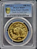 Gouden China Panda 1 oz 1997 PCGS MS69 Small Date (POP 79/1), Goud, Oost-Azië, Losse munt, Verzenden