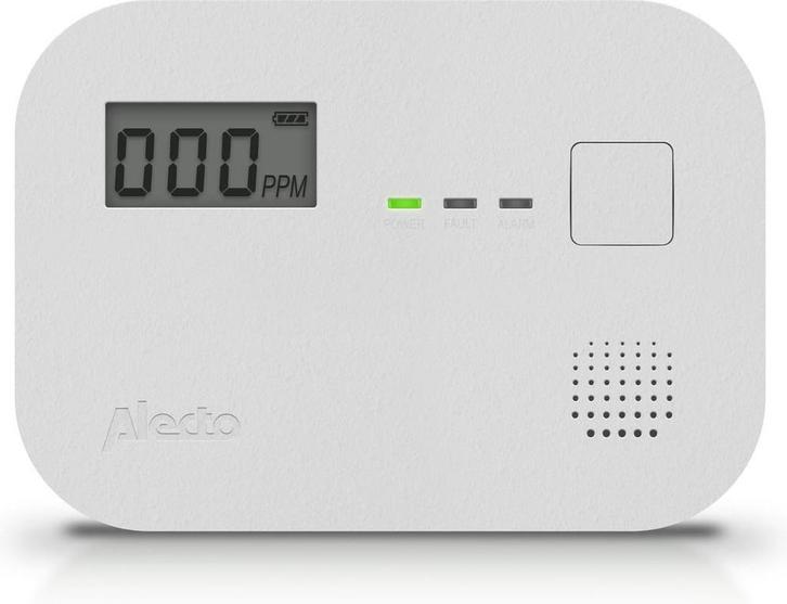 Alecto COA3920 Koolmonoxidemelder met display - 10 jaar, Doe-het-zelf en Verbouw, Alarmsystemen, Nieuw, Ophalen of Verzenden