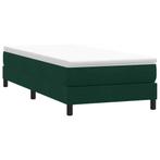 vidaXL Boxspring zonder matras fluweel donkergroen 90x210 cm, Verzenden, Nieuw, Groen, Stof