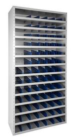 Vakkenkast grijs 198x100x40cm incl. 72 vakverdelers, Ophalen of Verzenden