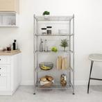 vidaXL Opbergrek 5-laags 250 kg 90x35x180 cm chroomkleurig, Huis en Inrichting, Kasten | Stellingkasten, Verzenden, Nieuw