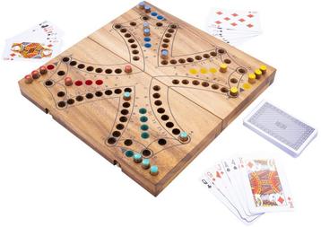 Keezenspel Cassete Acacia 26cm (4 personen) | HOT Games - beschikbaar voor biedingen