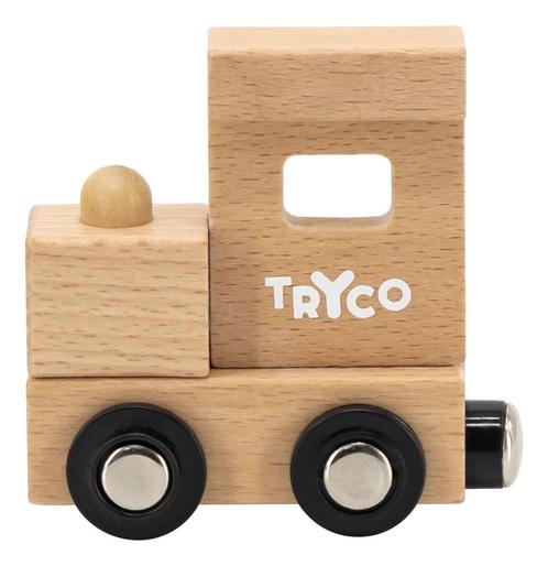 Tryco Houten Naturel Lettertrein - Locomotief TR-353074, Kinderen en Baby's, Kraamcadeaus en Geboorteborden, Nieuw, Verzenden
