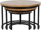 Boltze Tafel Lapjo 3 dlg. Set 3 Salontafel H 30-50 cm B, Huis en Inrichting, Woonaccessoires | Overige, Verzenden, Nieuw