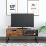 TV-Lowboard Hout en Metaal met Deuren en Open Vakken 106 cm, Verzenden, Nieuw